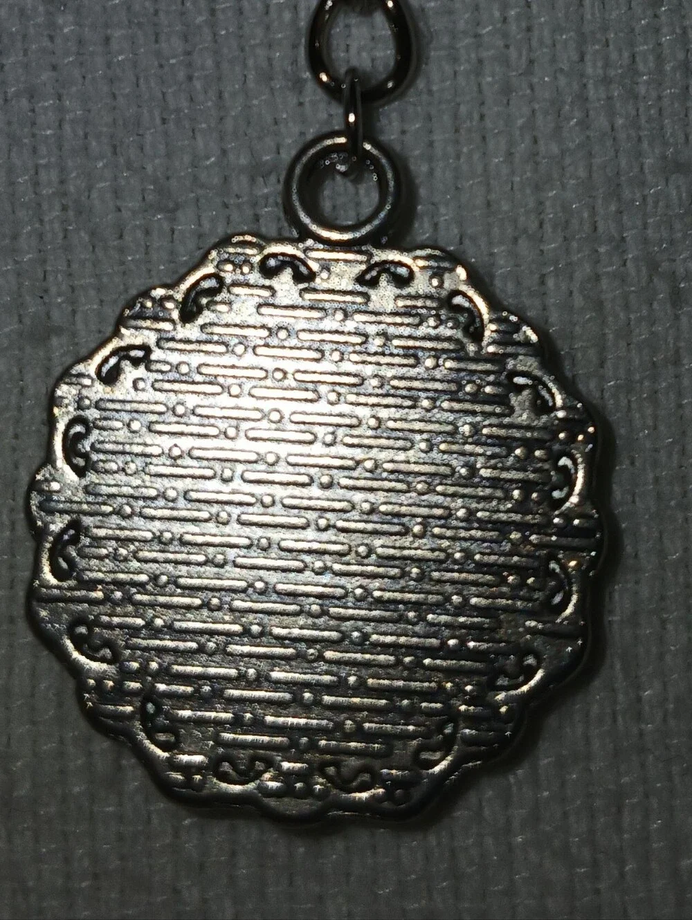 NWT Silver-Tone Orange and Black C.B. Team Keychain.